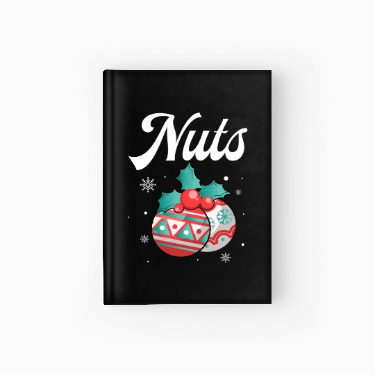 Christmas Nuts Santa Snowflakes Candy Canes Winter Hardcover Journal