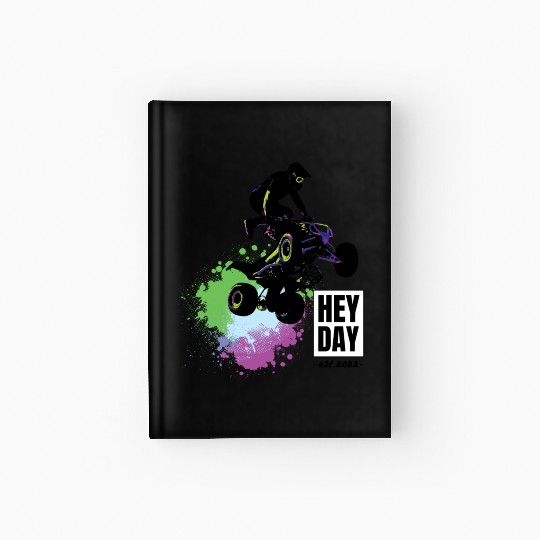 ATV/Quad " Airborne" style logo. By "Hey Day" Hardcover Journal