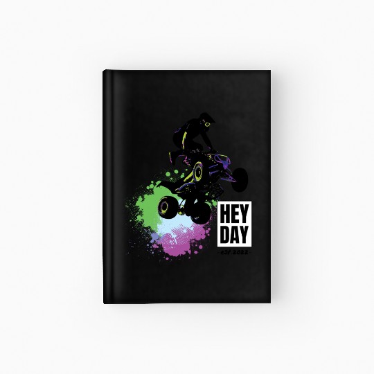 ATV/Quad " Airborne" style logo. By "Hey Day" Hardcover Journal
