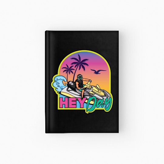 Jet Ski "Slaying Waves" Logo by "Hey Day" Hardcover Journal