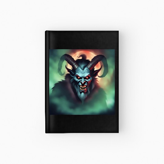 Krampus in Green Fog Hardcover Journal