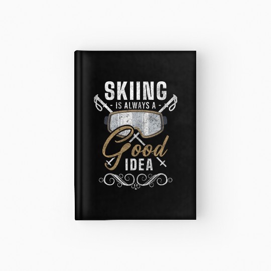 Snowboarding Slopes Winter Ski Area Hardcover Journal
