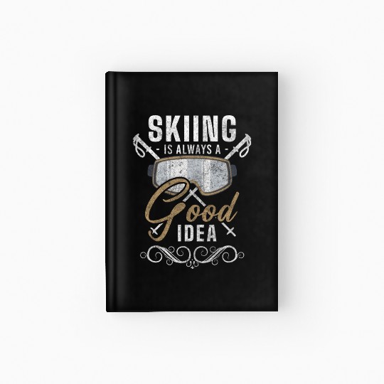 Snowboarding Slopes Winter Ski Area Hardcover Journal