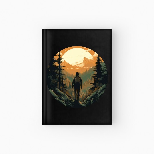 Forest nature trekking adventure Hardcover Journal