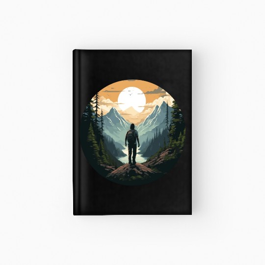 Forest nature trekking adventure Hardcover Journal