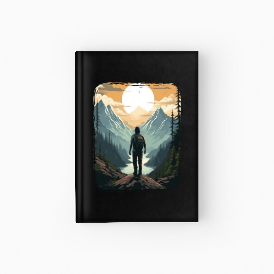 Forest nature trekking adventure Hardcover Journal