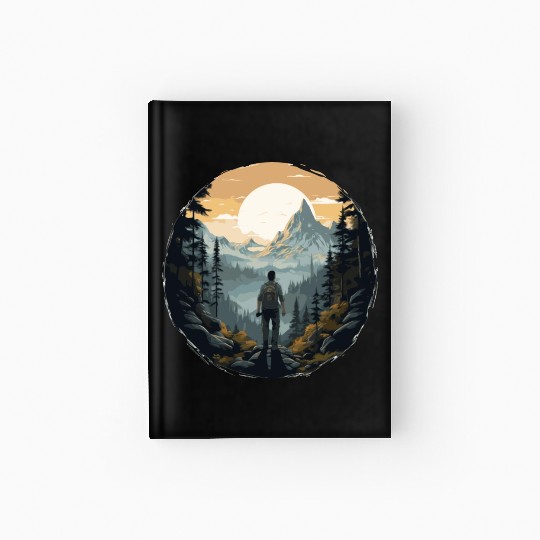 Forest nature trekking adventure Hardcover Journal