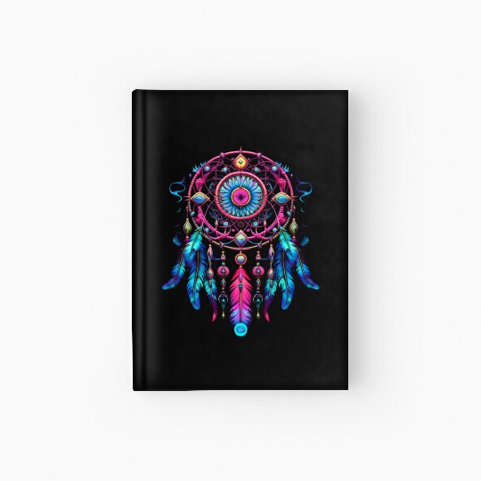 Neon Dreamcatcher Fantasy | Plastic Poppy™ Hardcover Journal