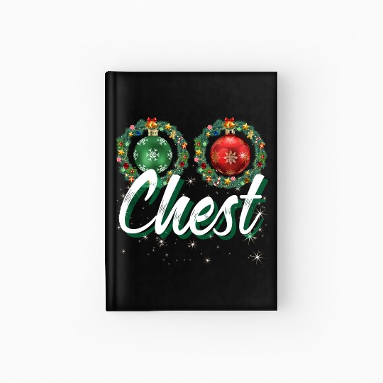 Chest Nuts Christmas Couple Funny Matching Hardcover Journal