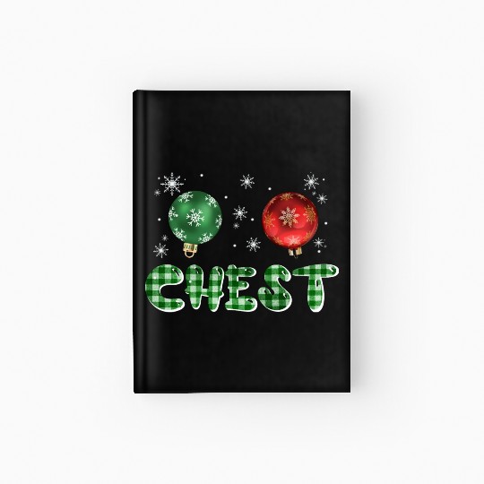 Chest Nuts Christmas Couple Funny Matching Hardcover Journal