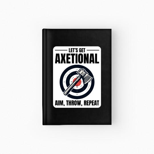 Axetional Axe Throwing Bullseye Aim Throw Repeat Hardcover Journal