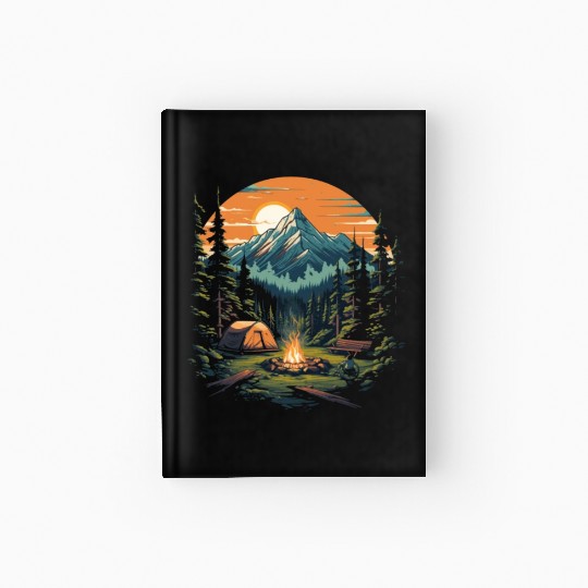 Forest nature trekking adventure Hardcover Journal
