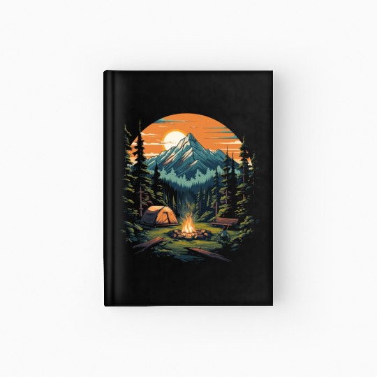 Forest nature trekking adventure Hardcover Journal