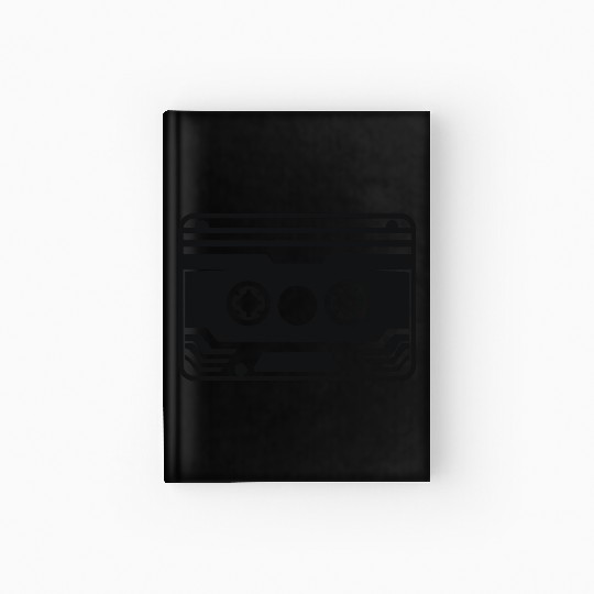 A vintage-inspired illustration of cassette tape Hardcover Journal