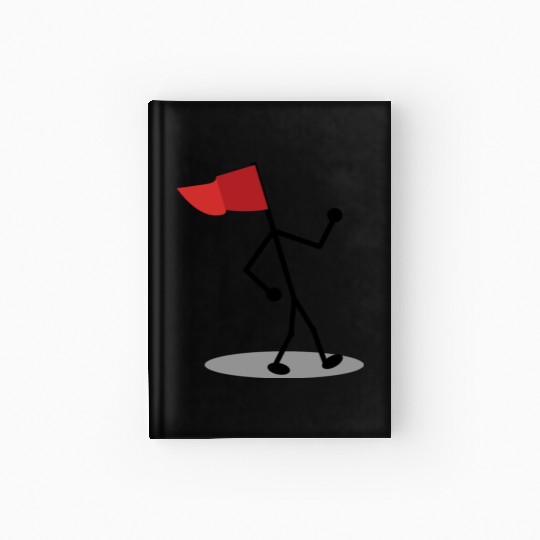 Walking Red Flag Hardcover Journal