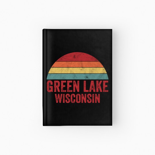 Vintage Green Lake Wisconsin Hardcover Journal