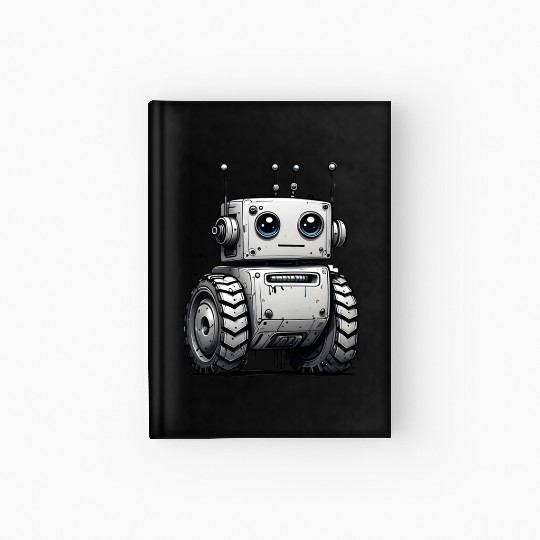 Robot with off-road tires Hardcover Journal