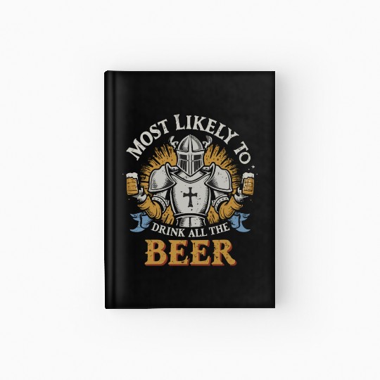Christmas Most Likely To Drink All The Beer Winter Hardcover Journal