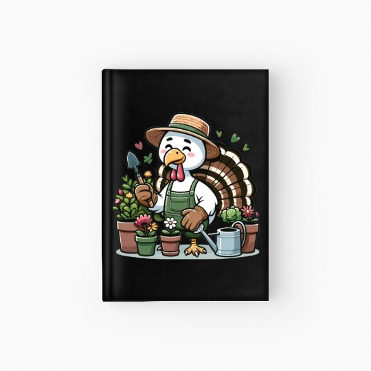 Thanksgiving Garden Turkey Gardener Vegetable Hardcover Journal
