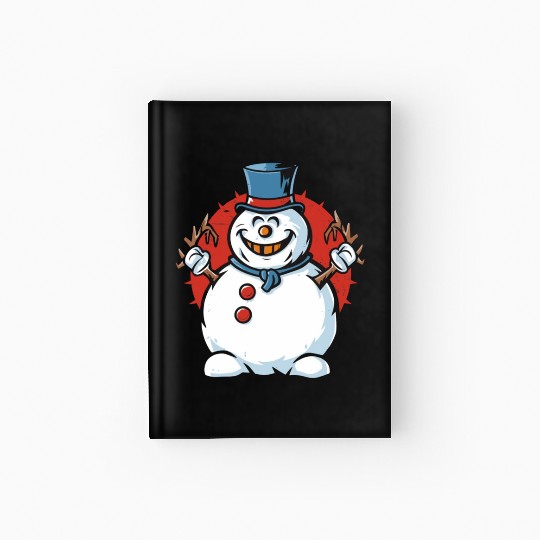 frosty snowman creepy Hardcover Journal