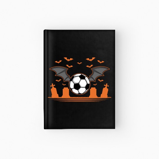 halloween soccer bat Design Hardcover Journal