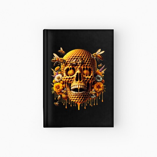 Sweet Life Skull Hardcover Journal Honeycomb Haven Bumblebee