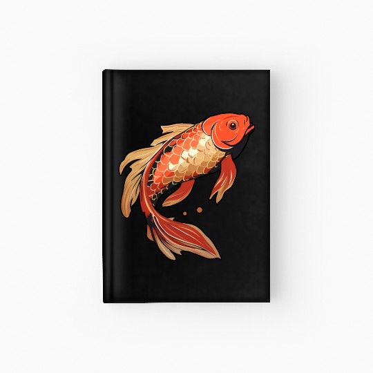 Koi Fish Japanese Carp Pond Hardcover Journal