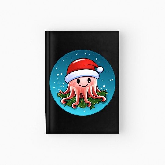 Jellyfish Christmas Hardcover Journal