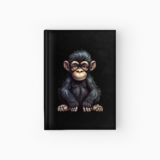 Cute Monkey for Kids for a Kid Hardcover Journal