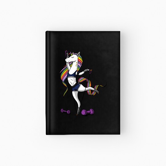 Unicorn Fitness Gym Workout Hardcover Journal