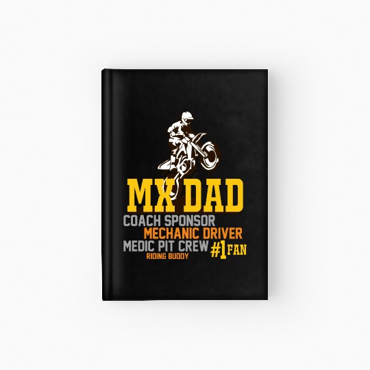 Mx Dad Motocross Supercross Papa Hardcover Journal