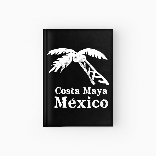 Costa Maya Mexico Palm Tree Vacation Trip Beach Me Hardcover Journal