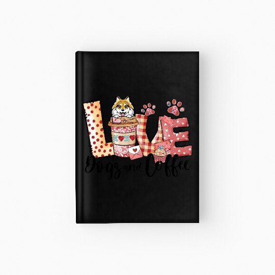 Pomeranian Dog Coffee Lover Dog Mom Valentines Da Hardcover Journal