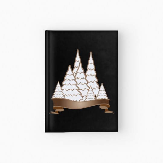 beautiful gingerbread forest for Christmas Hardcover Journal