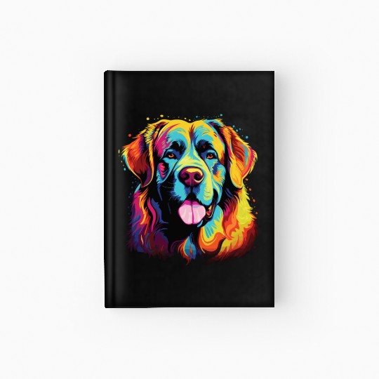 Watercolor Colorful Great Pyrenees Hardcover Journal
