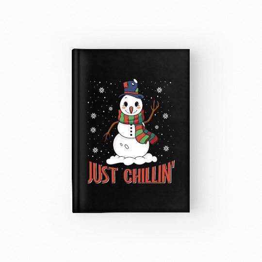 Snowmen Just Chillin' Winter Time Snow Hardcover Journal