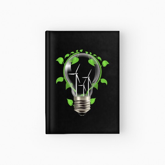 Environment light bulb Hardcover Journal