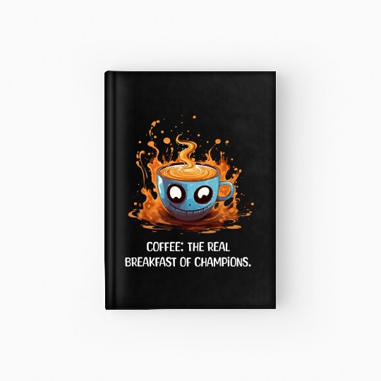 Coffee The Real Breakfast Of Champions white Hardcover Journal
