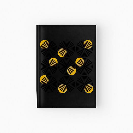 homelon goggle eyed yellow dots Hardcover Journal