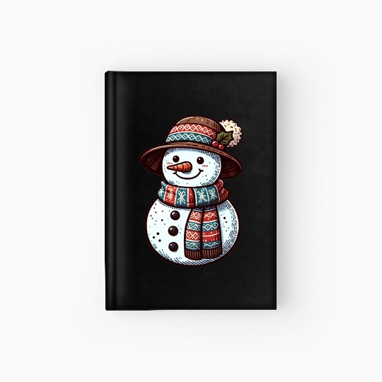 Winter Wonderland: Charming Snowman Illustration Hardcover Journal