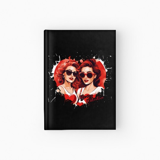 Valentines Day Outfit For Her And Her in love Hardcover Journal