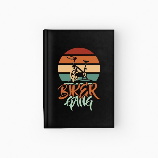 Biker Gang Retro Vintage Gym Cycling Funny Indoor Hardcover Journal