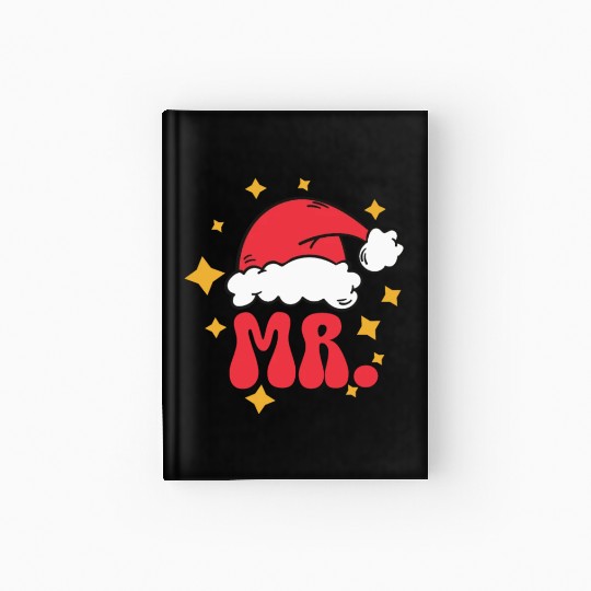 Mr And Mrs Claus Christmas Couples Matching Pajama Hardcover Journal