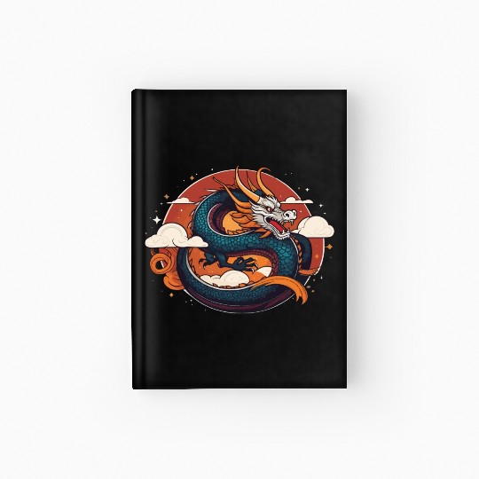 a traditional Chinese dragon Hardcover Journal