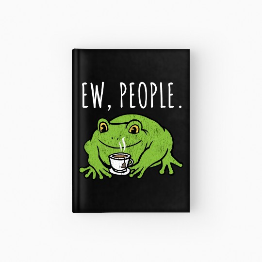 Ew People Cottagecore Frog With Tea Hardcover Journal