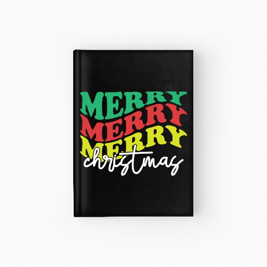 Merry merry merry Christmas, Xmas Design Hardcover Journal