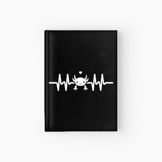 Pulse with Axolotl heartbeat for Axolotl lovers Hardcover Journal