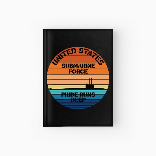 Sunset Us Submarine Force Pride Runs Deep Hardcover Journal
