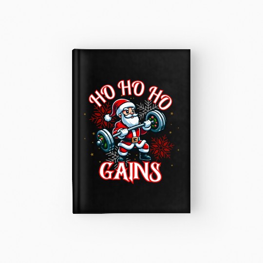 Santa Claus Christmas workout Hardcover Journal