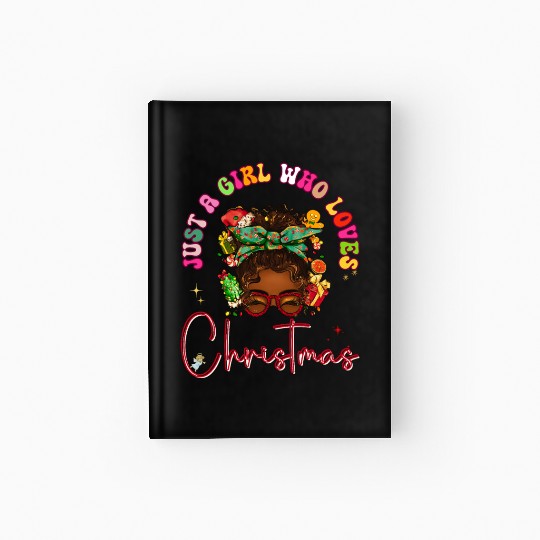 Cute Festive Christmas Holidays Gift for Women Hardcover Journal